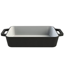 시릴리냑 직사각형 주철 로스터, 32 x 21 cm, 블랙, 1개