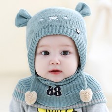 JOY MULTI 幼兒88數字刺繡圖案針織圍脖