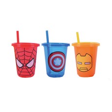 마블 칼라스트로우컵 3종 세트 295ml, 1세트