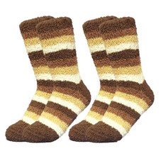 맘바 산모 롱 수면양말 2p, 1세트, 브라운ST