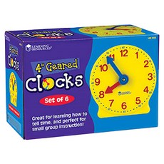Learning Resources 學習用時鐘模型組 LER2202, 黃色, 1盒