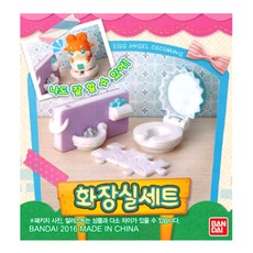 반다이 에그엔젤 코코밍 피규어 화장실세트, 혼합 색상, 1개