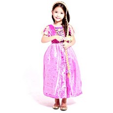 Disney 迪士尼 長髮公主連身裙洋裝 A款