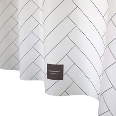 OneSevenNine 摩登精品魚骨紋布料浴簾, 混和色, 1個