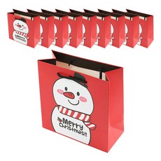 聖誕節購物袋 10入, 雪人