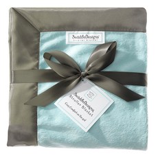 SwaddleDesigns 孩童用毛毯, 天鵝絨藍色(423PB)