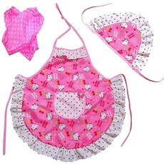 Yein Mom 女童防水小貓圍裙+兜帽+Tosh