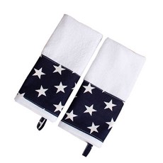 cherihauseu 明星廚房毛巾2P, 深藍色, 2p