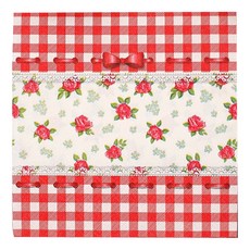 cherihauseu 格子紅色餐巾紙 857003 單, 混色, 1包, 20張