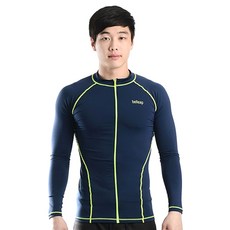 Belleap 男士情侶拉鍊防風衣 A0307, 深藍色