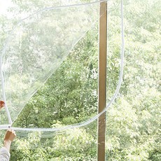 BAZAAR 陽台拉鍊式防風用PVC窗簾 S號