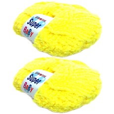 Happysil Super Baby柔軟編織粗毛線, 2210淡黃色