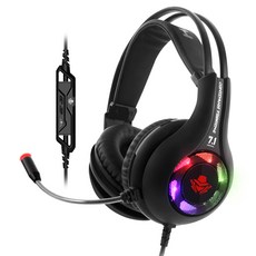 ABKO HACKER Virtual 7.1 RGB 遊戲耳機, B645, 混色