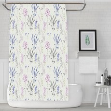 Livingjoy花朵圖案浴簾 SK041 180*200cm, 1個