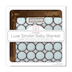 SwaddleDesigns 孩童用毛毯, 藍色圈圈(056PB)