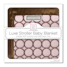SwaddleDesigns 孩童用毛毯, 粉色圓圈(056PP)