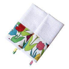 cherihauseu 復古鬱金香廚房毛巾 2P 單件, 混色