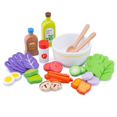 뉴클래식토이즈 샐러드 소꿉놀이 세트, 혼합색상, 1개