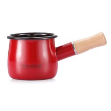 漢普頓搪瓷木柄奶鍋 HYF-E-050, 8cm, 紅色