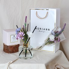 MORIANN 聖誕金標擴香瓶 200ml + 購物袋, 薰衣草