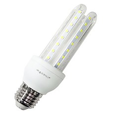 LED 콘램프 촛대구 백열구 삼파장 볼전구 9W, 전구색, 1개