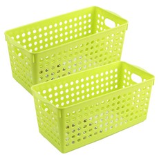 이노마타 수납 바스켓 슬림 4572, 그린, 2개
