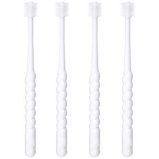 Yecomam 360度嬰兒牙刷, 白色, 1組, 4入