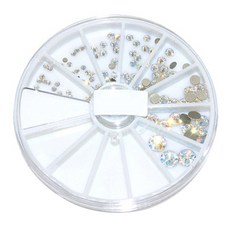 SWAROVSKI 施華洛世奇 水晶亮片美甲鑽飾套組, 混合顏色, 1個