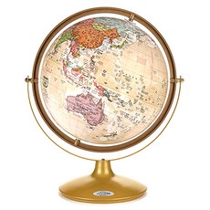 서전지구 행정도 지구본 브라운 320-GP + 세계지도 + 국기스티커 세트