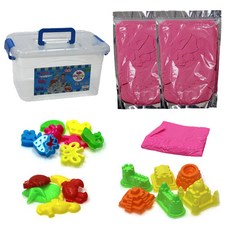 Lamour室內玩沙 6種組 大型, 粉色的, 2.2公斤