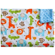 HANEE 雙層超細纖維嬰兒毯 120*75cm, 動物園款