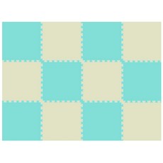 카라즈 EVA 양면 퍼즐매트 4P, 그린/옐로우, 3세트