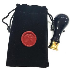 佳日藝術 精美封蠟幣印章組 (附贈對應封蠟貼紙), 2p（陶瓷印章1p，硬幣57 1p）+絨布袋, 1個