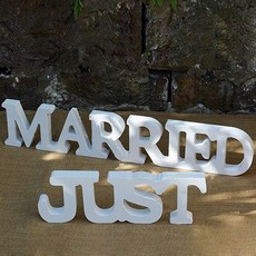 aryko 字母造型木製擺飾, 白色的, 1個