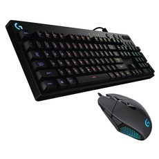 로지텍 Daedalus Prime 게이밍 유선 마우스 + 오리온 스펙트럼 기계식 게이밍 키보드 세트, 일반형, G302(마우스), G810 RGB(키보드)