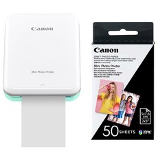 Canon 佳能 迷你照片打印機 薄荷綠+空白底片 50入, PV-123