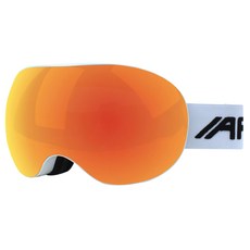 ARISE 成人款 可戴眼鏡 雙層鏡面鏡片 滑雪/雪板護目鏡 AWEA506, 鏡框(白色) + 鏡片(紅色), 1個