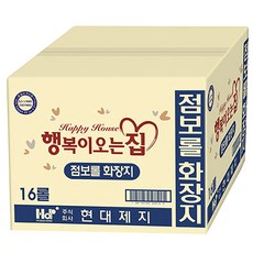 행복이오는집 2겹 점보롤 화장지, 75m, 1박스, 16롤