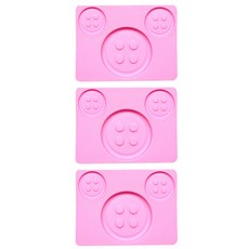 3格鈕扣矽膠模具 3入, 混色
