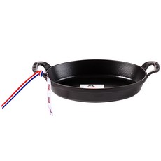 staub 橢圓形可堆疊鑄鐵雙耳鍋, 24cm, 1個, 黑色
