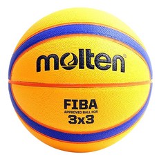 몰텐 3대3 B33T5000 농구공, 옐로우 + 블루, 1개