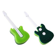 Maket Gamseong 吉他造型廚房清潔刷, 隨機發貨, 4個