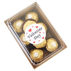 禮物包裝盒 30入+情人節愛心圖案圓形貼紙 15入+情人節文字貼紙 15入, 混色, 1套