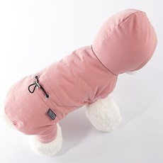 Harashikoki 寵物狗抽繩夾克, 粉紅色