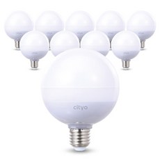 cityo LED球形燈泡 12W, 黃光, 10入