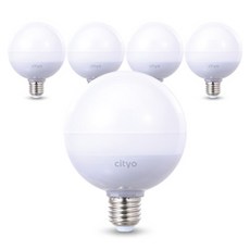 cityo LED球形燈泡 12W, 黃光, 5入
