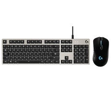 로지텍 Prodigy 게이밍 유선 마우스 + Mechanical Backlit 기계식 게이밍 키보드 세트, 일반형, G403(마우스),G413(키보드)