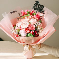 ASPASIA Harmony Crespink繡球花肥皂花束, 混色