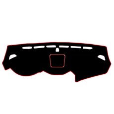 VIP 豪華儀表板遮陽墊 汽車用品, 黑色 + 紅色縫線, 1個, 現代