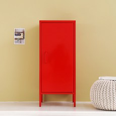 마켓비 MKB 캐비넷 모던세로중 1문 수납장 4251015, 레드